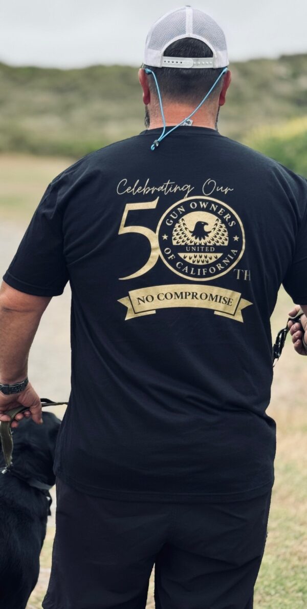 Gun Owners of California 50th Tee - Image 2