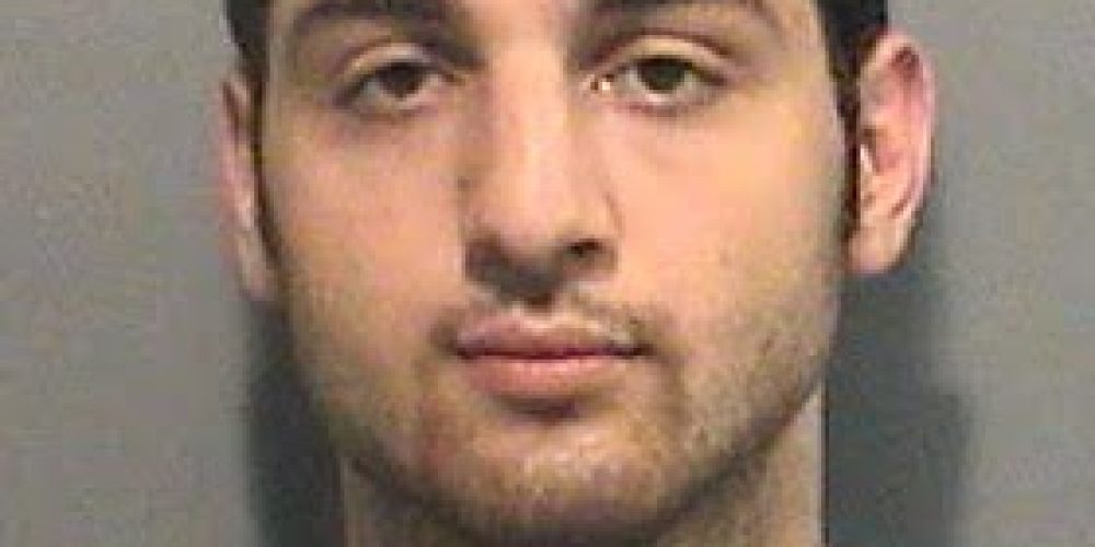 Tamerlan Tsarnaev is seen in a booking photo from a 2009 arrest in Cambridge, Mass.